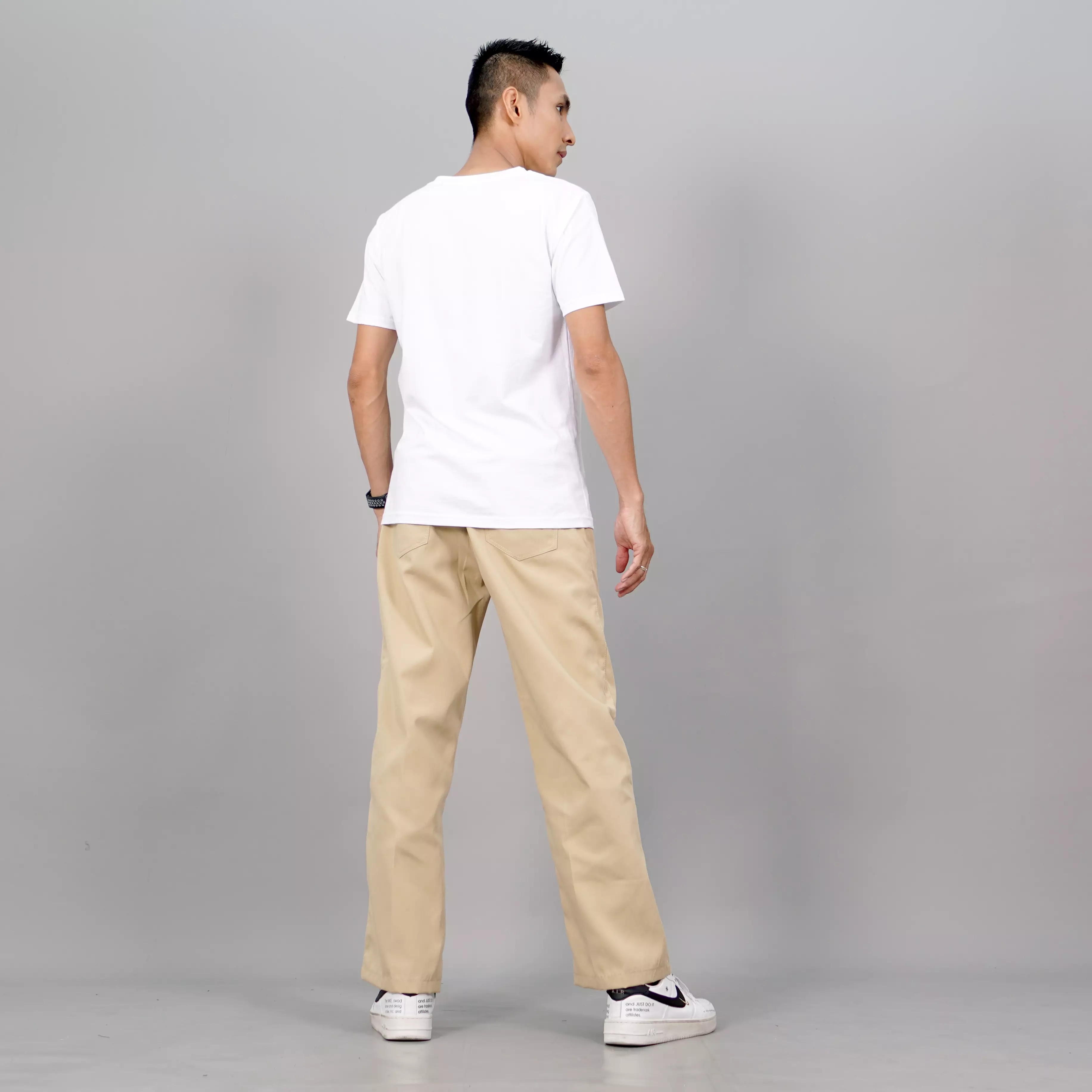  SAM Celana Loose Pants Pria Baggy Pants Pria - KREM