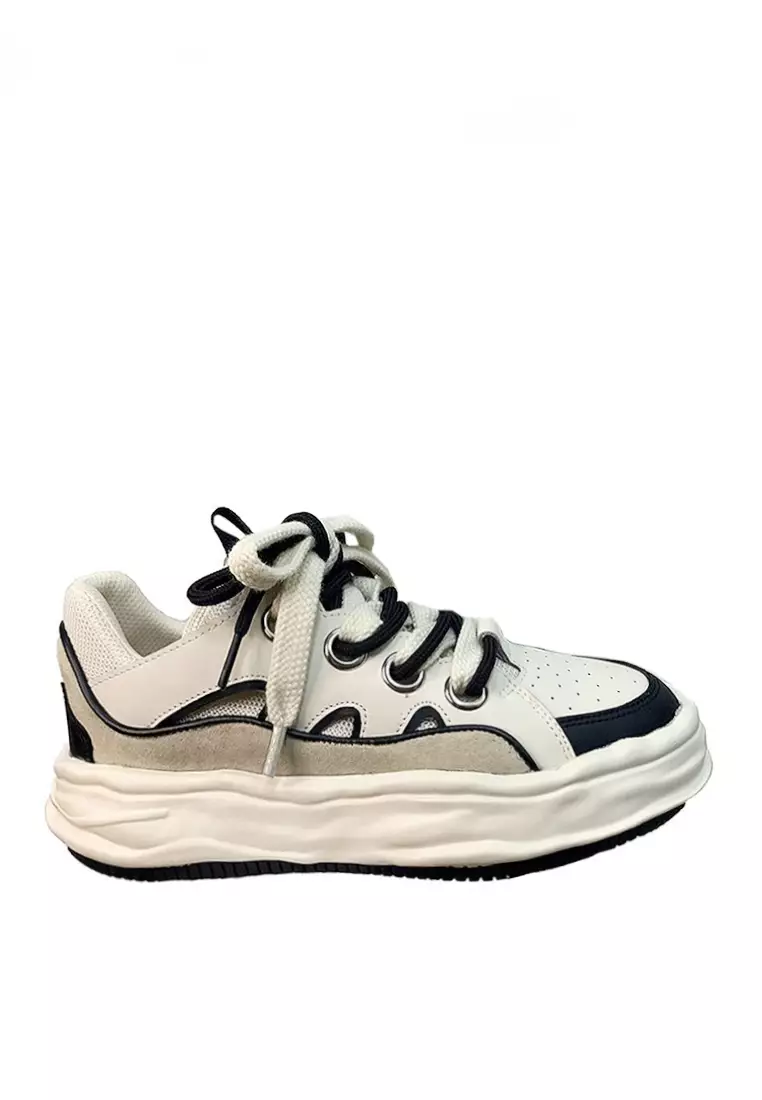 Discount on Twenty Eight Shoes  shoes - SKU: VANSA Color block Platform Casual Sneakers VSW-T8634