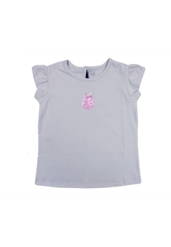 Curiosity Fashion white Curiosity Ladybird Sequin Round Neck T-Shirt for Girls with UV Protection 73657KA41FC151GS_1