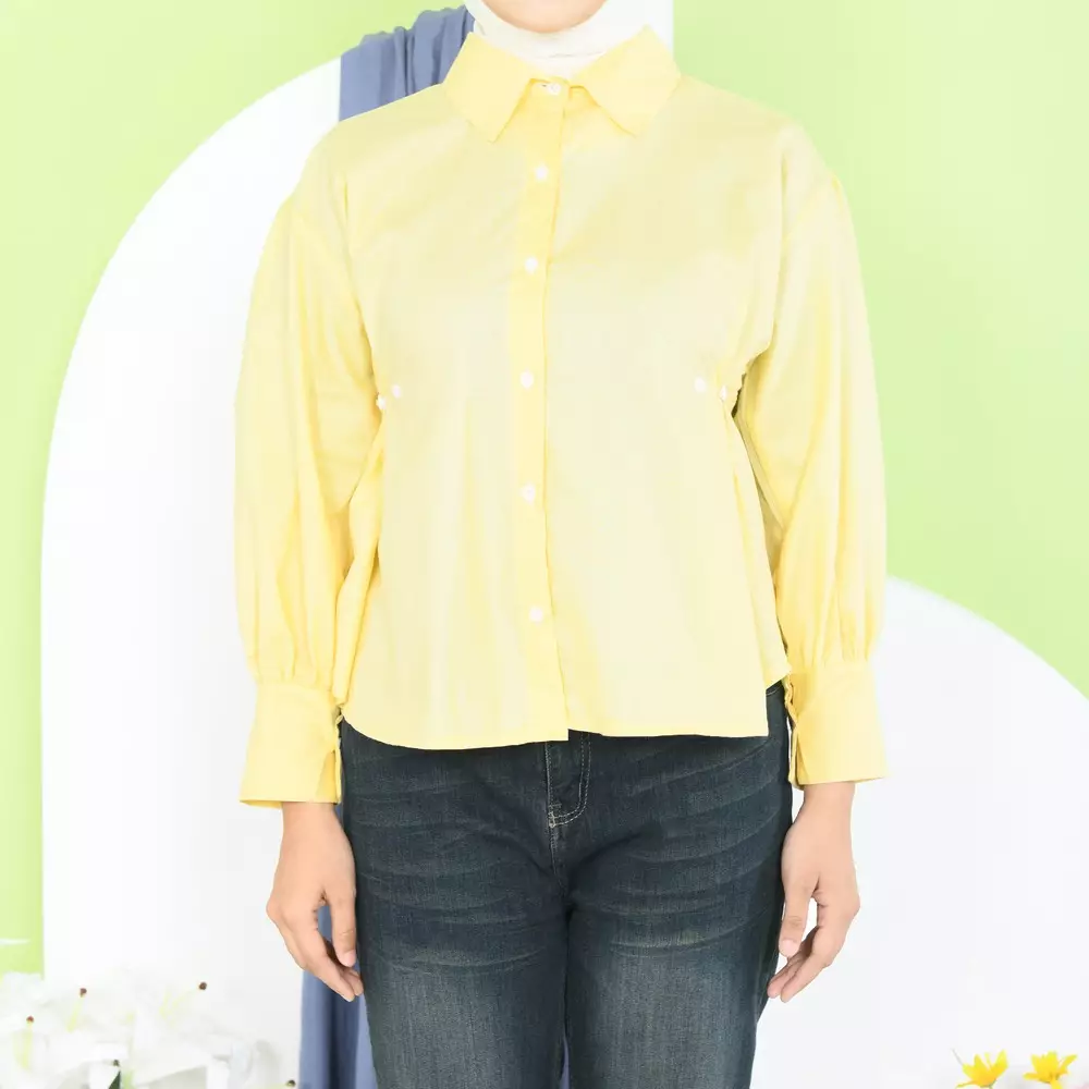 Dyandra Kemeja - Soft Yellow M19729 R42S1