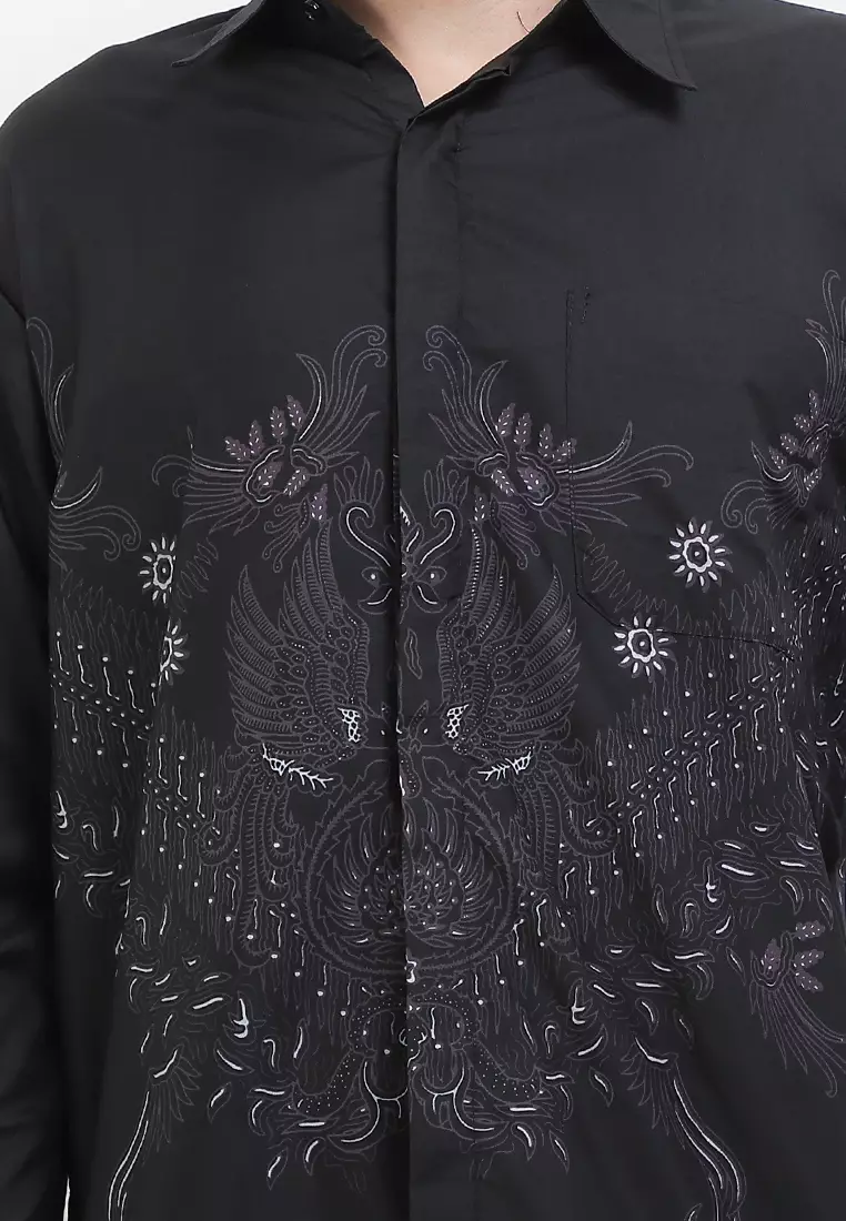Whonosari Kemeja Batik Exclusive Premium Pria Casual Modern Lengan Panjang