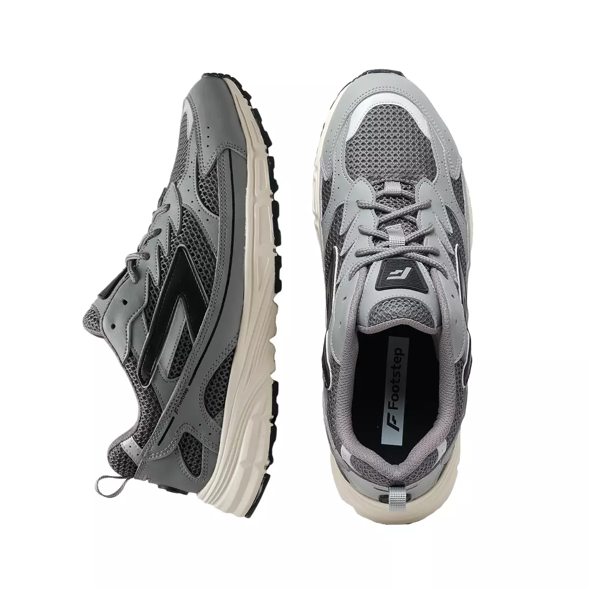 Footstep Footwear Sepatu Pria Sneakers Fletcher Ash Grey Original Shoes