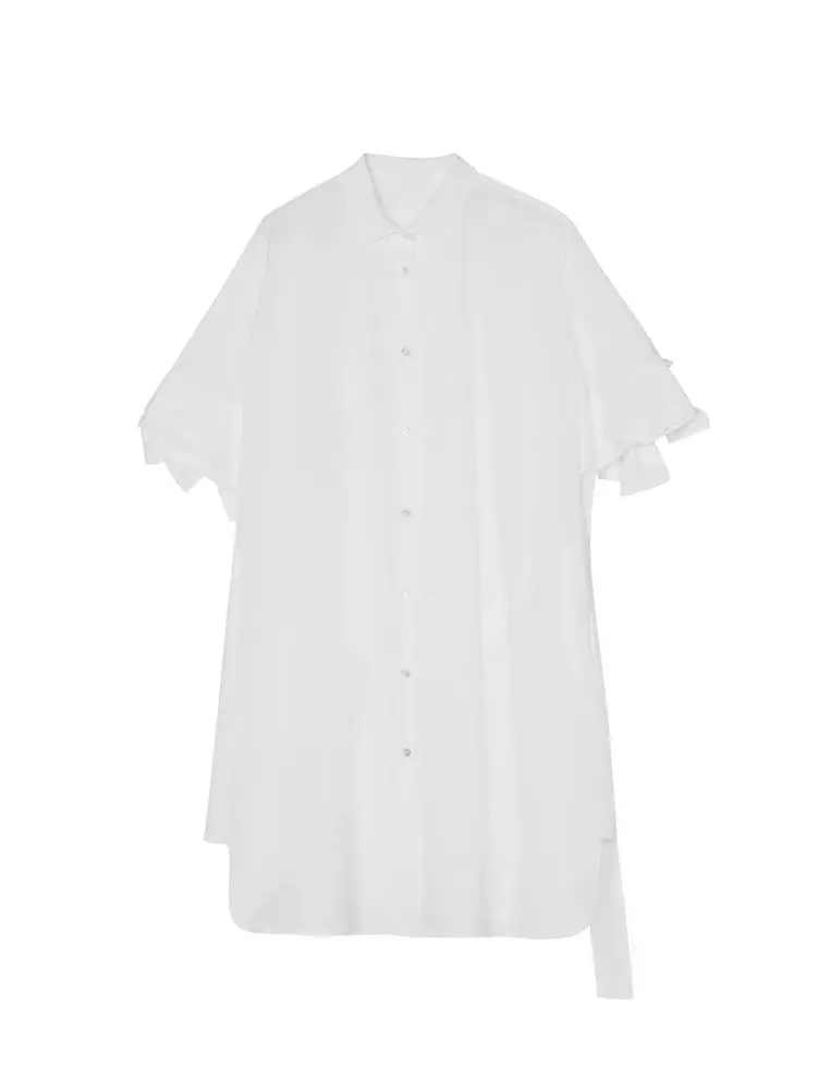 JNBY Women's Mid-Sleeve Single-Button Shirt Dress