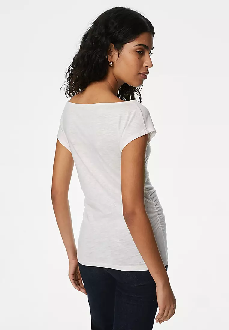 Cotton Modal Ruched Top