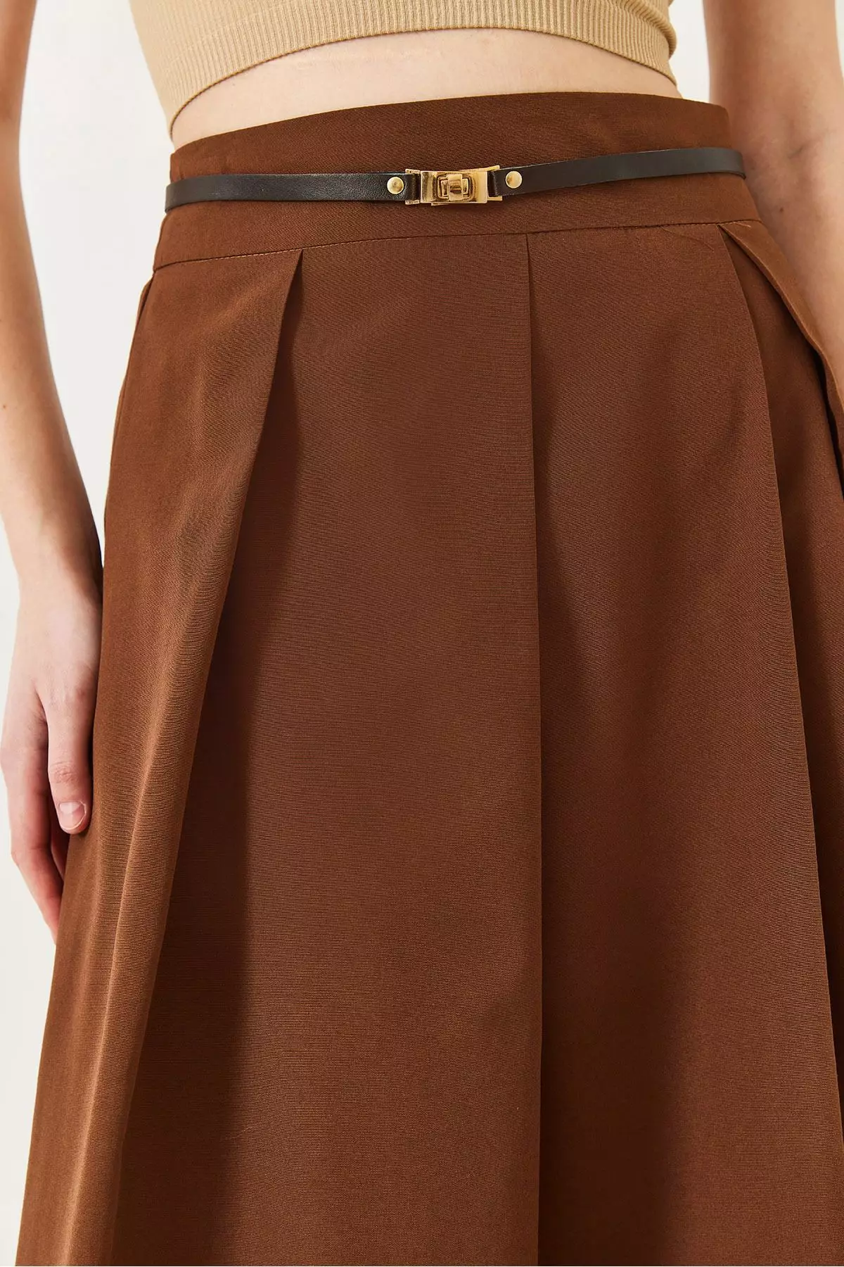 Women's Belted Flared Skirt 5000 60261278