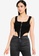 MISSGUIDED black Corset Zip Through Co Ord CA279AA8F66149GS_1