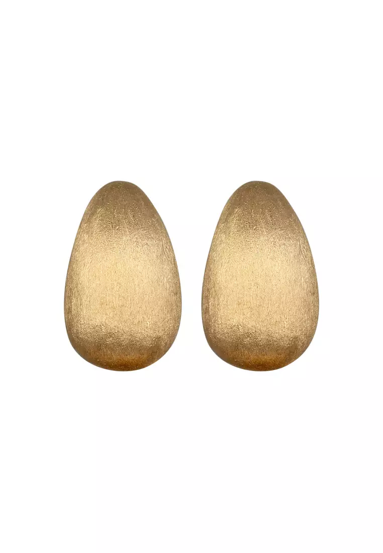 Anting Perhiasan Perak 925 Wanita Drop Gold Plated