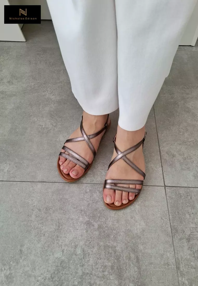 Nicholas Edison Sandal Hana Pewter