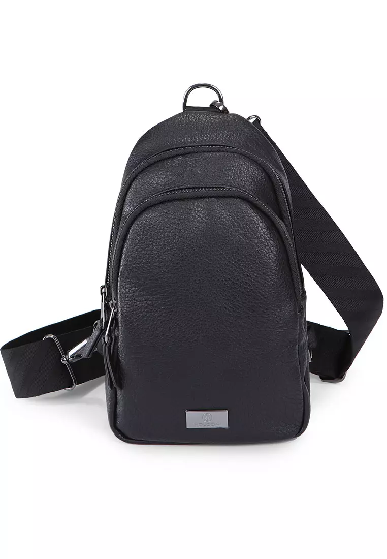 GSB STRAPPED SLING BAG BLACK