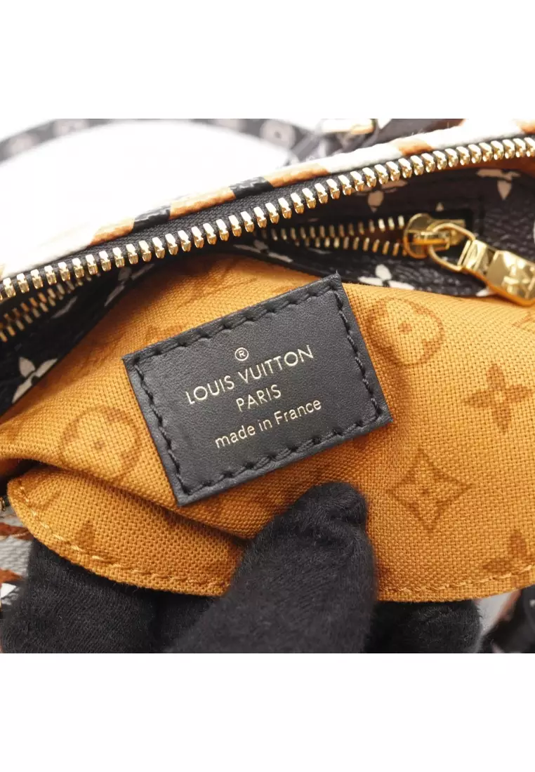 Pre-Loved Louis Vuitton Speedy Bandouliere 25 LV Craft monogram giant Handbag PVC orange multicolor 2WAY