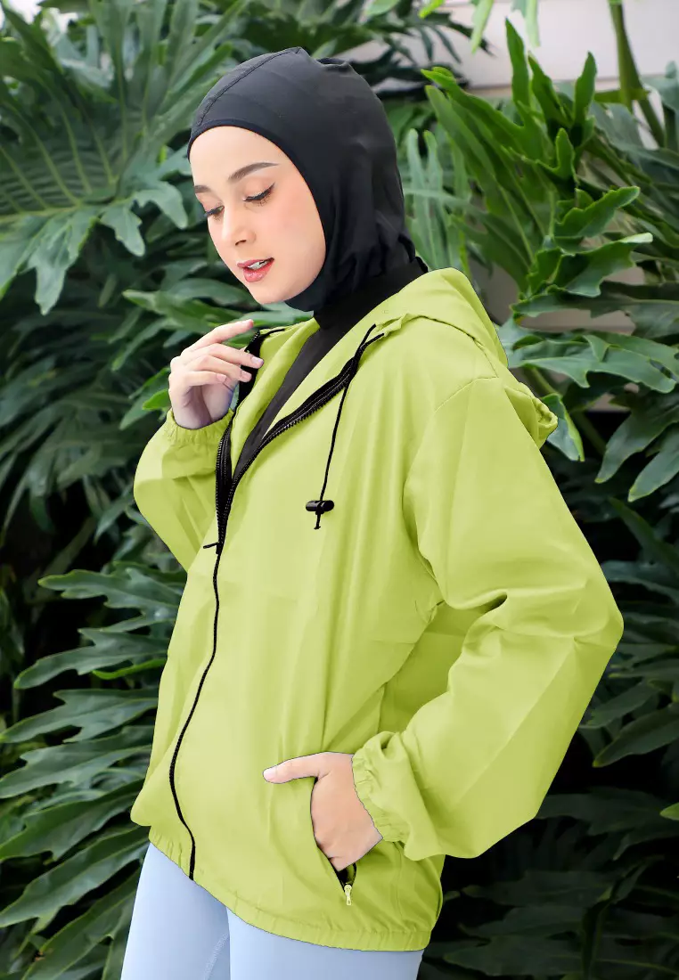 Zelena - Airy Waterproof Jacket | Jaket Olahraga | Sauna Suit - Yellow Acid
