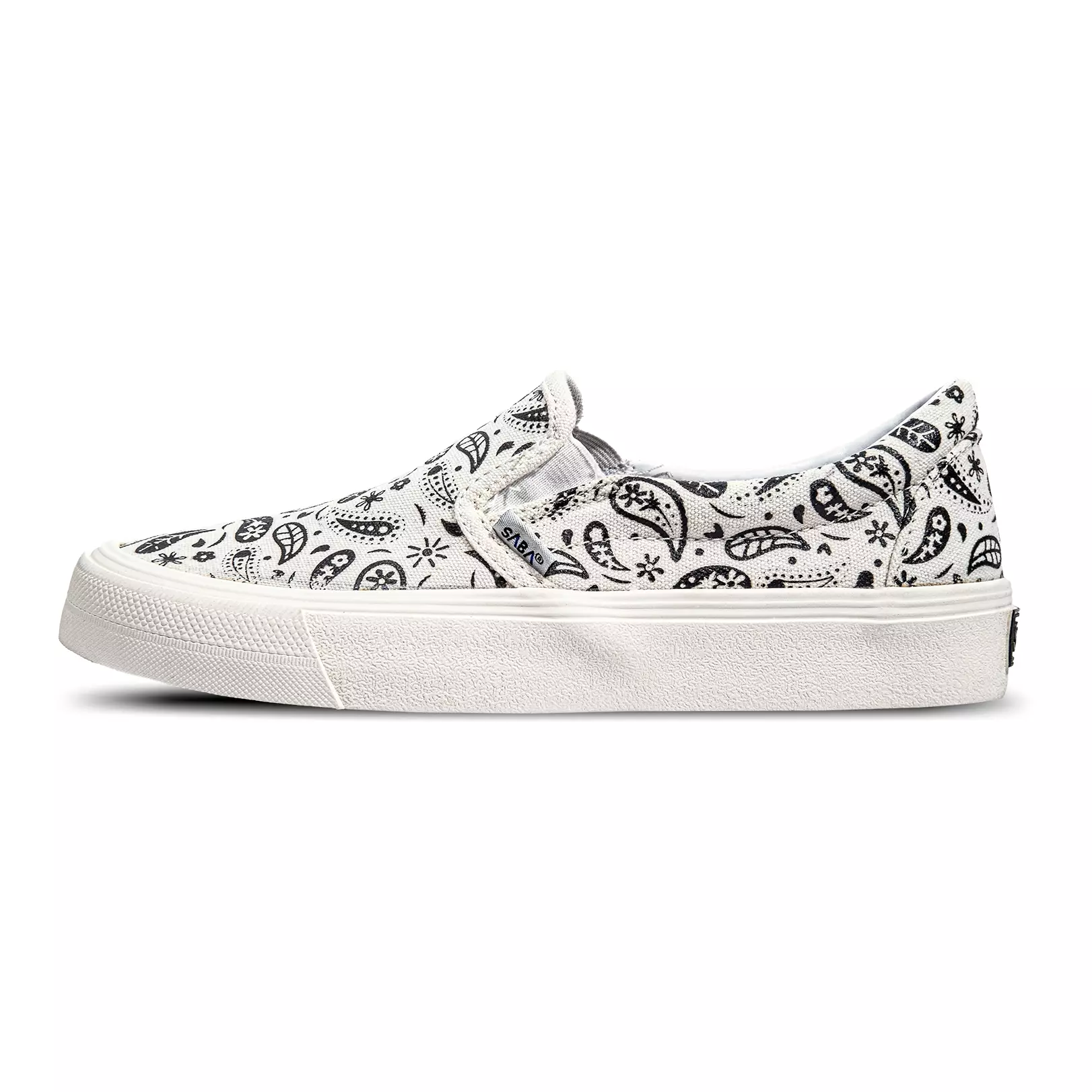 SABA Slip on Paisley Basic Off White - Sepatu Sneakers Casual Pria Wanita Original 100% PSL 06