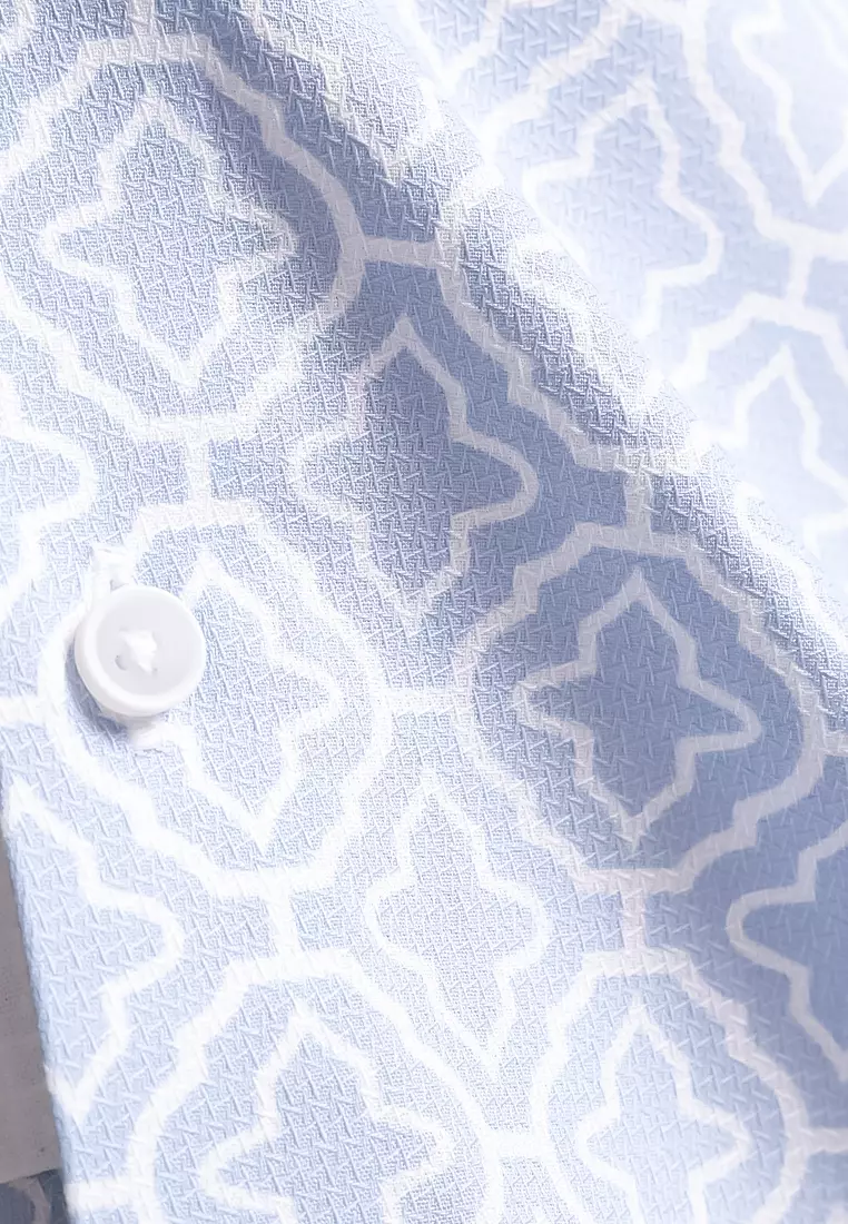 MANZONE - Kemeja Koko Lengan Panjang Pria Karim Modern Fit - White Warna White