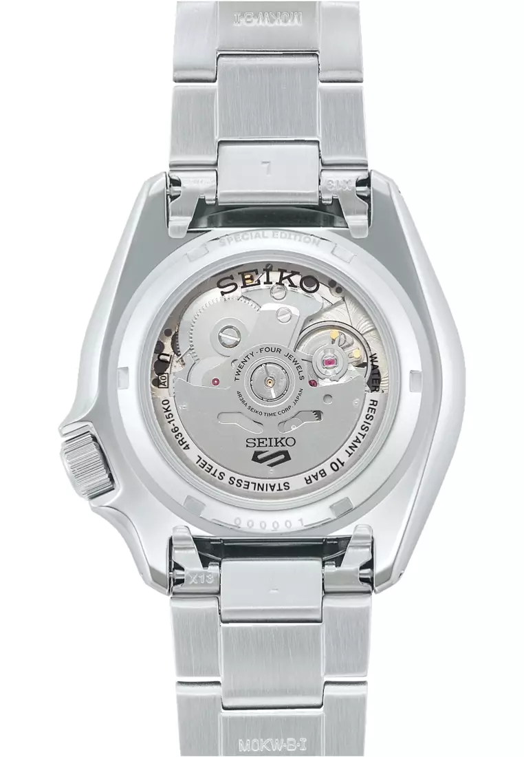 精工 5 Sports SKX 運動風格汽油藍色「方格旗」特別版自動腕錶 SRPK65K1