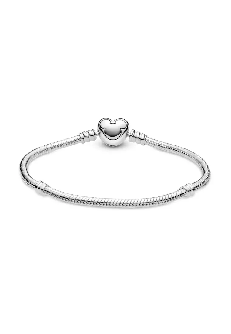 Disney pandora moments pavé minnie mouse clasp snake chain bracelet deals