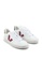 VEJA white and red V-12 Leather Sneakers 507A4SHE3CEC6BGS_3