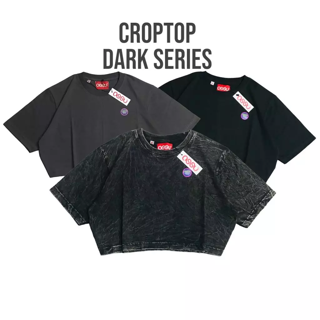 Ossu CropTop Grey Color Crop Top Basic TShirt