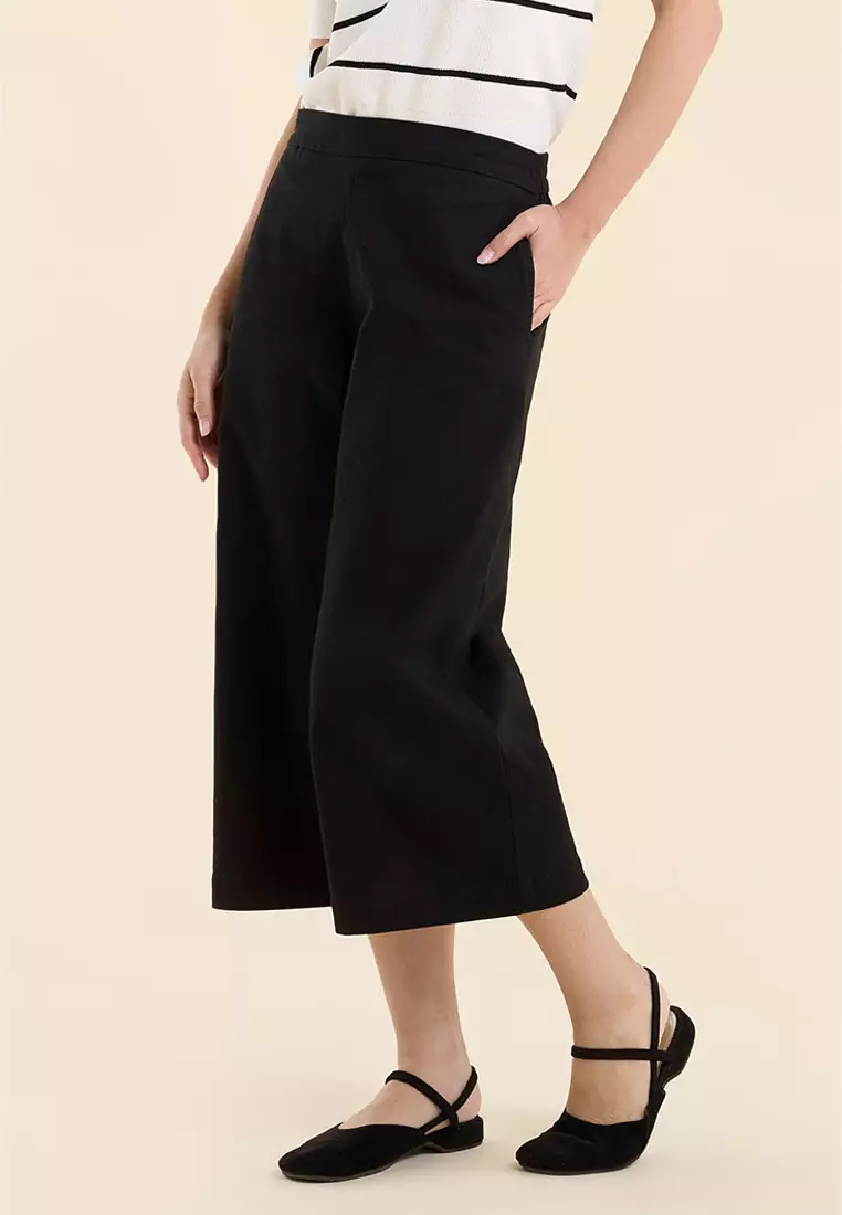 Dress Code Easy Wide Cropped Pants