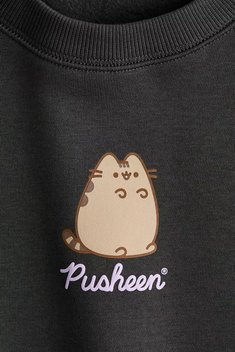Oversized print-motif sweatshirt