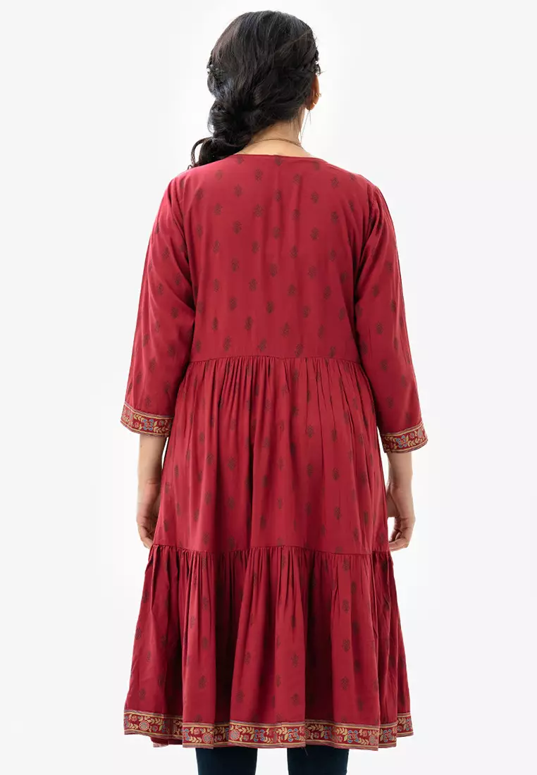 Le Reve 花朵印花长款披肩