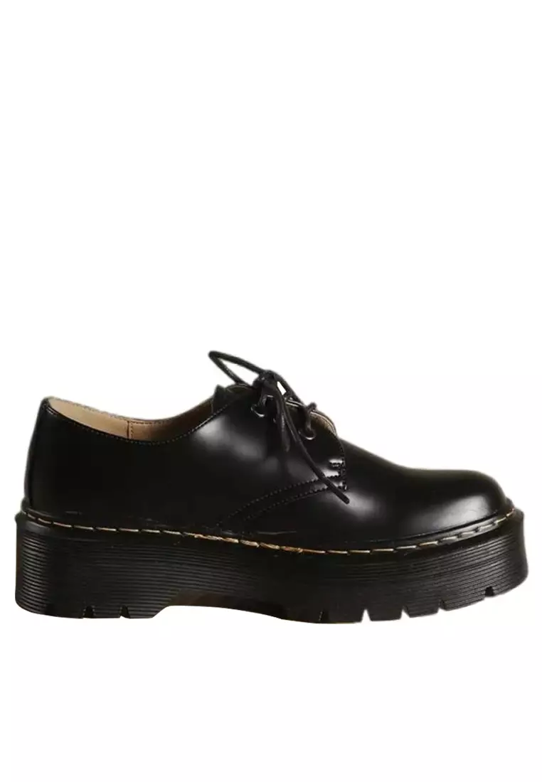 Leather platform hot sale derby shoes