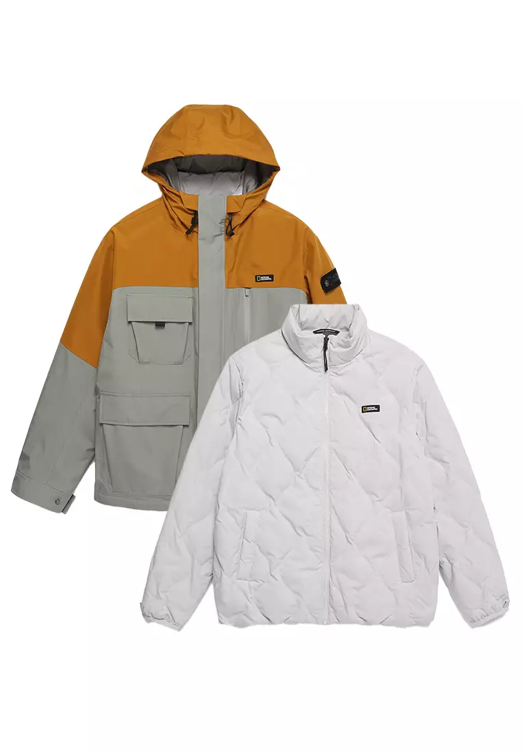 Unisex 3-in-1 GORE-TEX Color Block Down Jacket