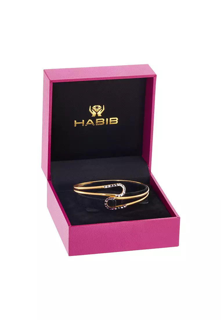 HABIB 925 Silver Bangle 163 OM2 DOUBLE-1