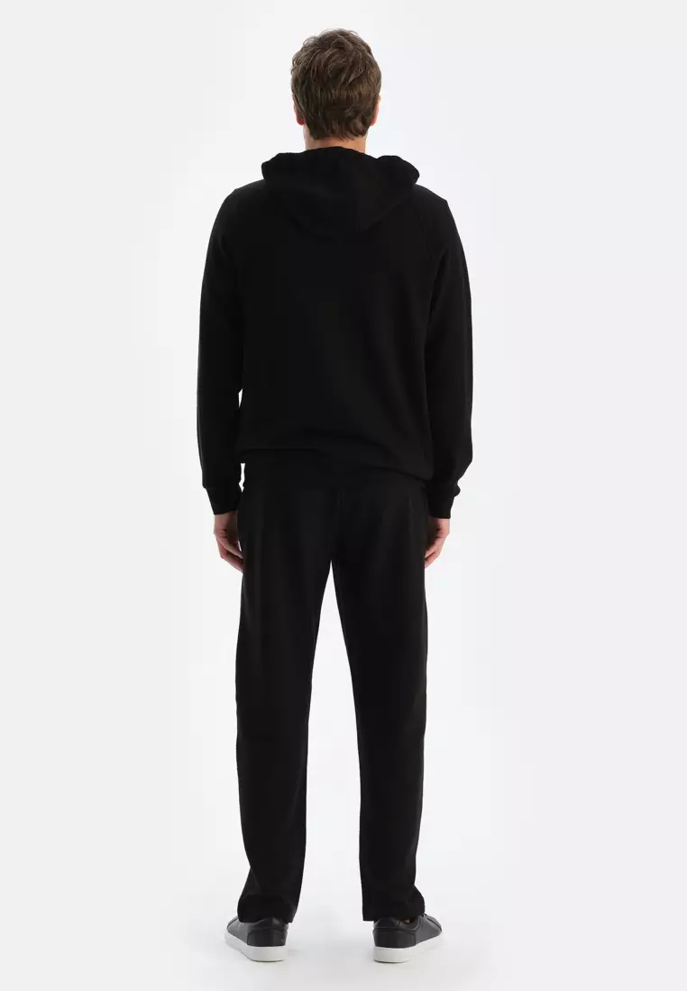 Black Trousers, Jogger, Rib, Loungewear for Men