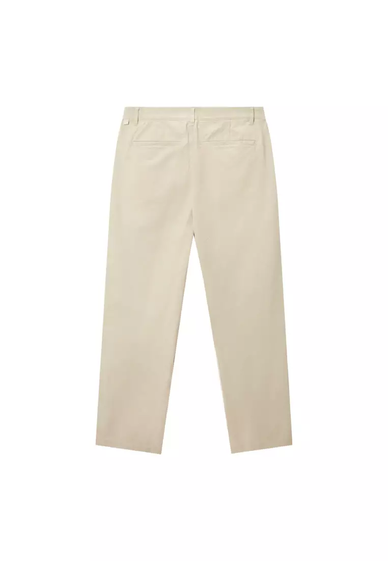 Buy Giordano Men's Hidden Comfort Regular Tapered Cool Khaki Pants
