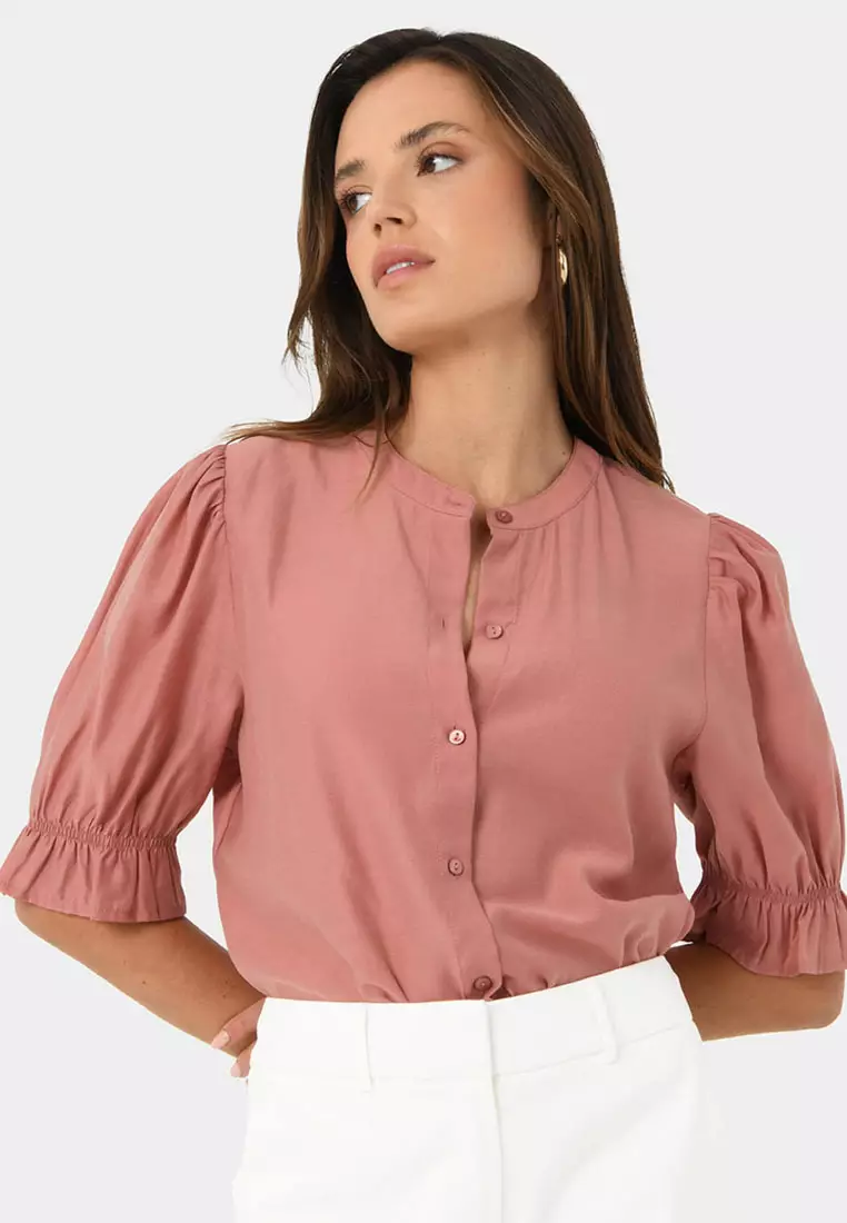 Octavia Ruffled Puff Sleeve Blouse