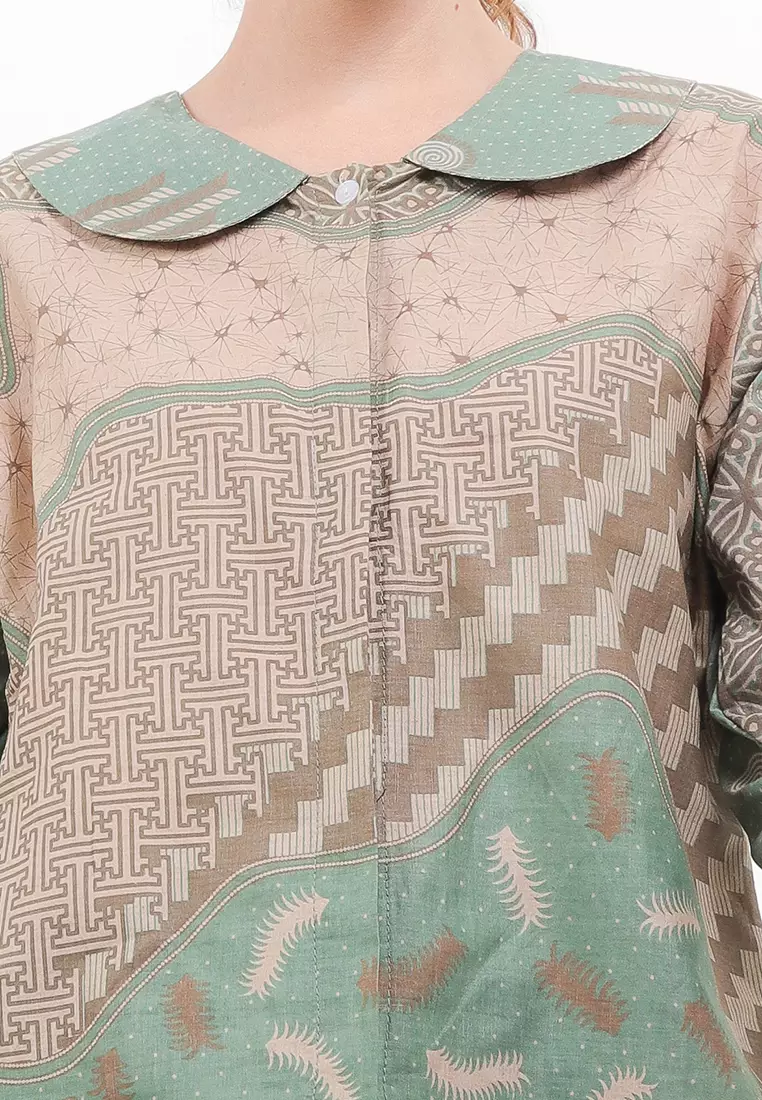 Evano Blouse Batik Exclusive Premium Wanita Casual Modern