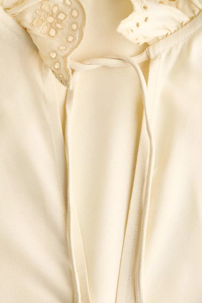 Frill-trimmed blouse