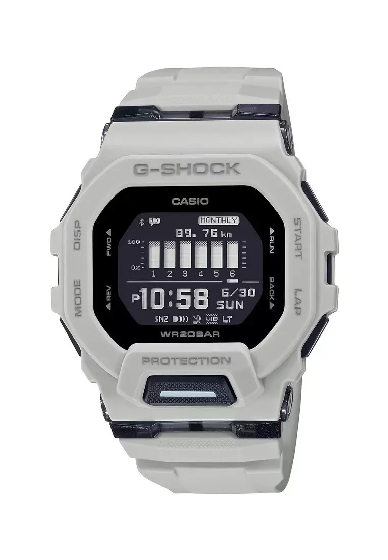 Casio G Shock GBD 200UU 9 Digital Bluetooth Step Tracker Off White Resin Watch GBD200UU GBD200UU 9 GBD 200UU 9DR