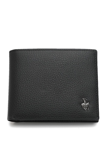 Swiss Polo black Genuine Leather RFID Short Wallet 0B1C0ACDDC0FF6GS_1