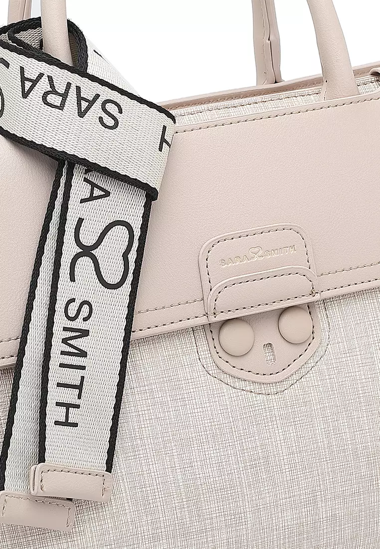 Women's Top Handle Bag / Sling Bag / Crossbody Bag (Tas Selempang / Tas Tangan) - Krem