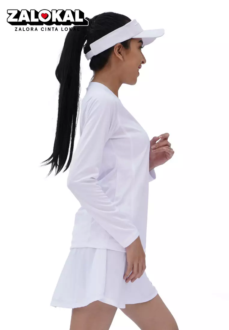 Tiento Kaos Running Dry Fit Baju Olahraga Wanita Lengan Panjang Gym Pakaian Sport Lari