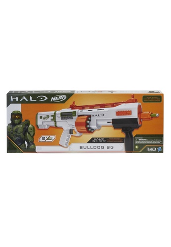 Hasbro multi NERF Halo Bulldog SG Dart Blaster -- Pump-Action, Rotating 10-Dart Drum, Tactical Rails, 10 Darts, Skin Unlock Code EA7D8TH02F0E7AGS_1