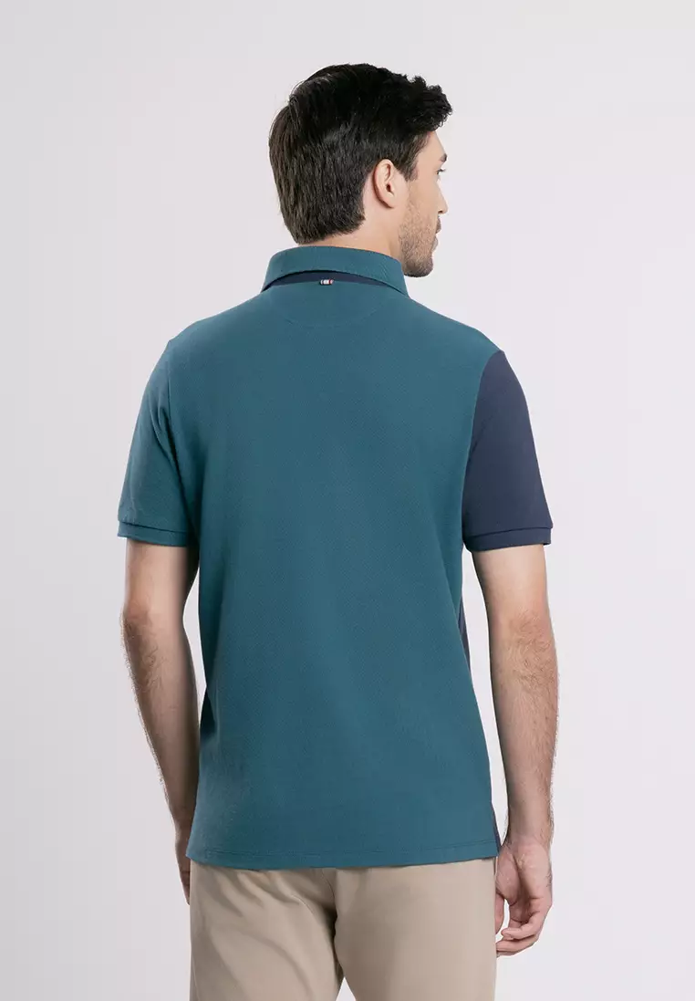 MOC - Kaos Polo Pria Lengan Pendek Reiss - Green