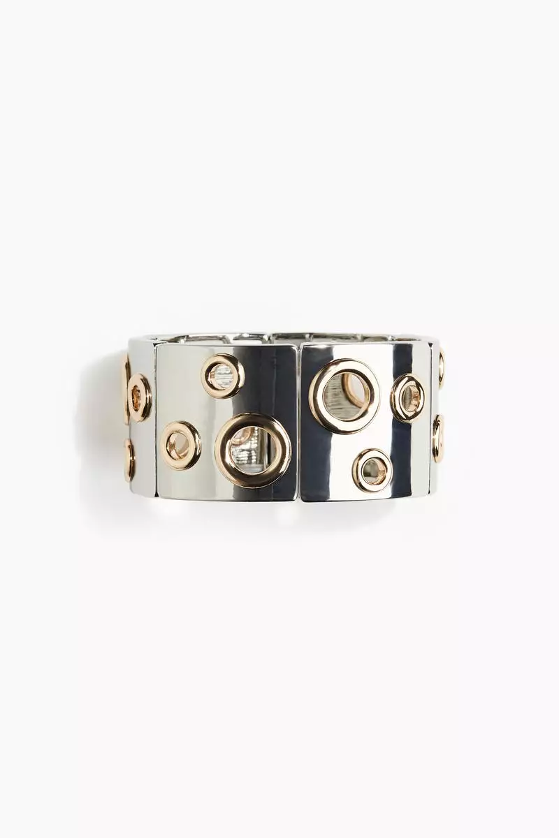 Eyelet-detail cuff bracelet