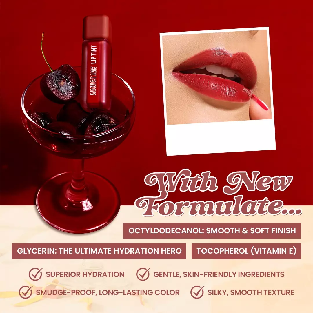 Moko Moko Addictink Lip Tint - Rose Punch