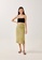 Love, Bonito green Jade Linen Side Ruched Skirt B5073AA1CCE0EBGS_1