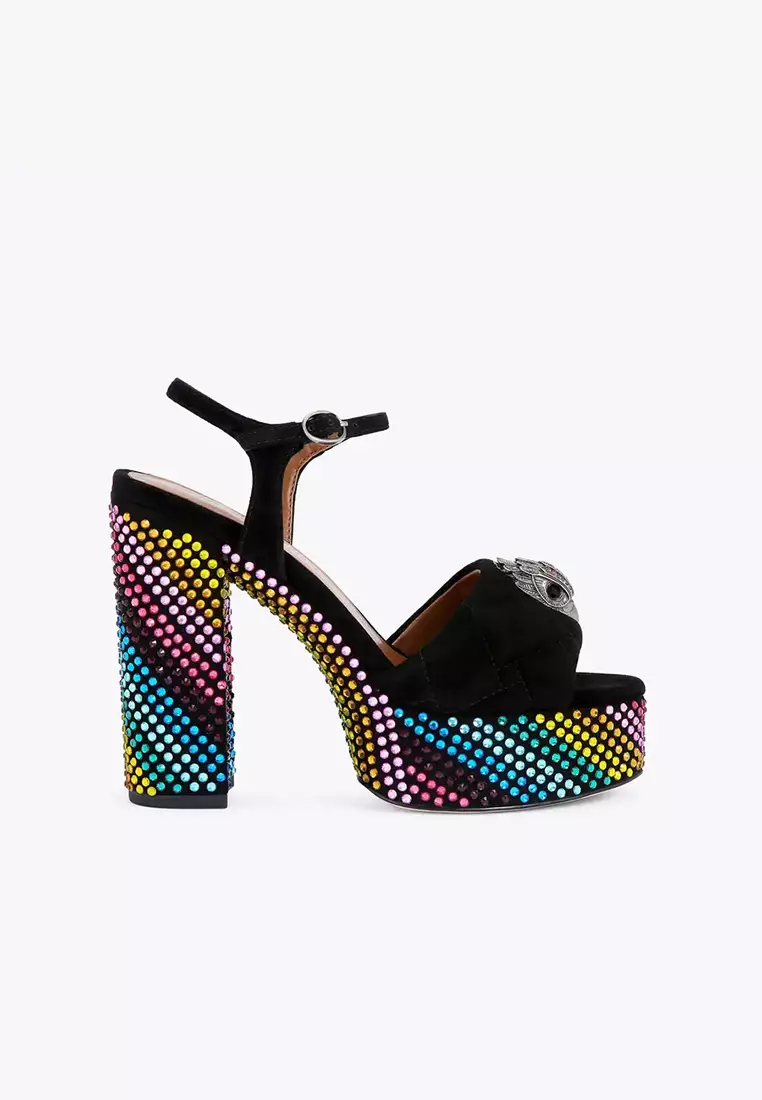 Discount on Kurt Geiger  shoes - SKU: Kensington Platform Sandal Black Multi