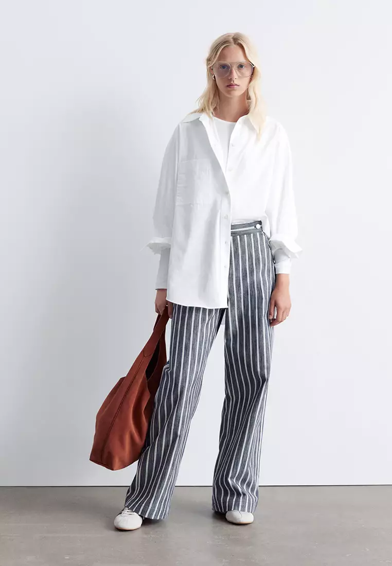 Size【32】atlast&co Stripe Trousers Buy & Other Stories Striped Trousers 2026 Online | ZALORA