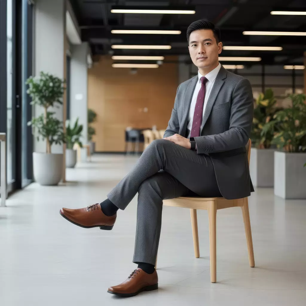 PAULMAY - Sepatu Formal Kerja Pria Venesia 24 - Oxford Light Brown