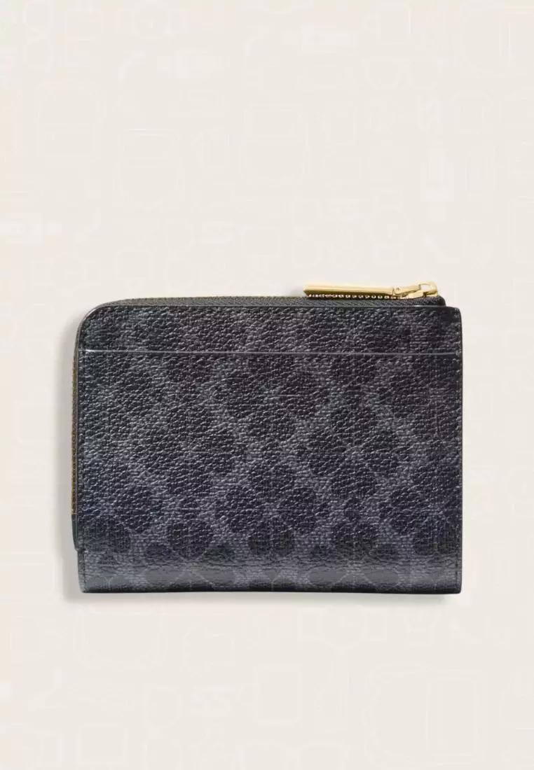 Kate Spade Spade Flower Small L-Zip Wallet Black