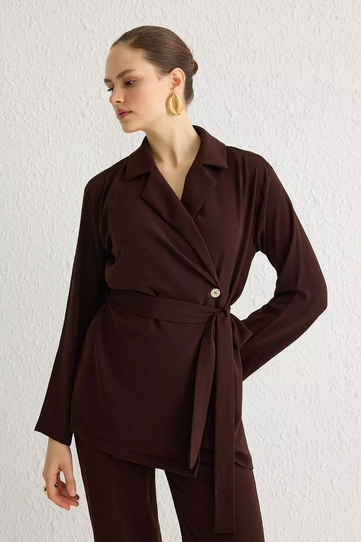 Modest Collared Top & Pants Set