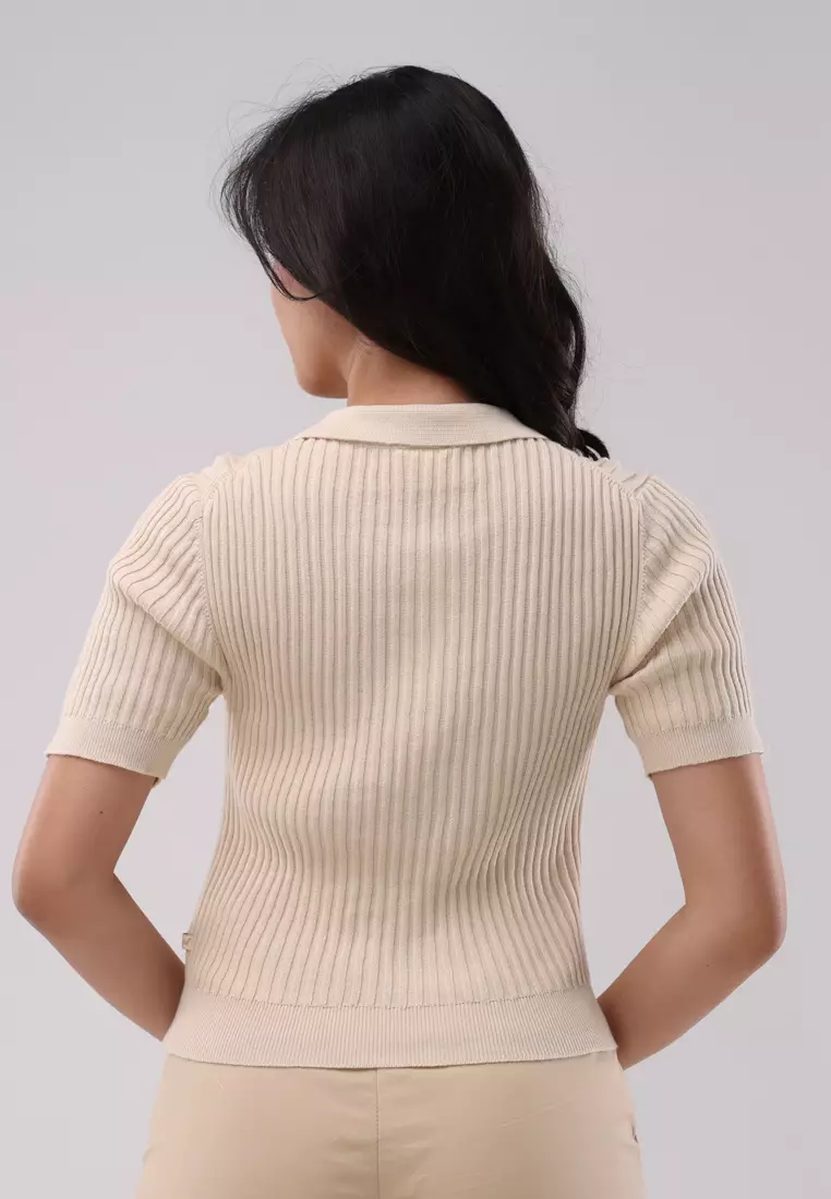 Knitted Short Sleeves Top