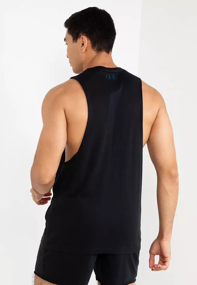 Vests Under Armour Project Rock BSR Payoff Tank Top Black/ Radial Turquoise