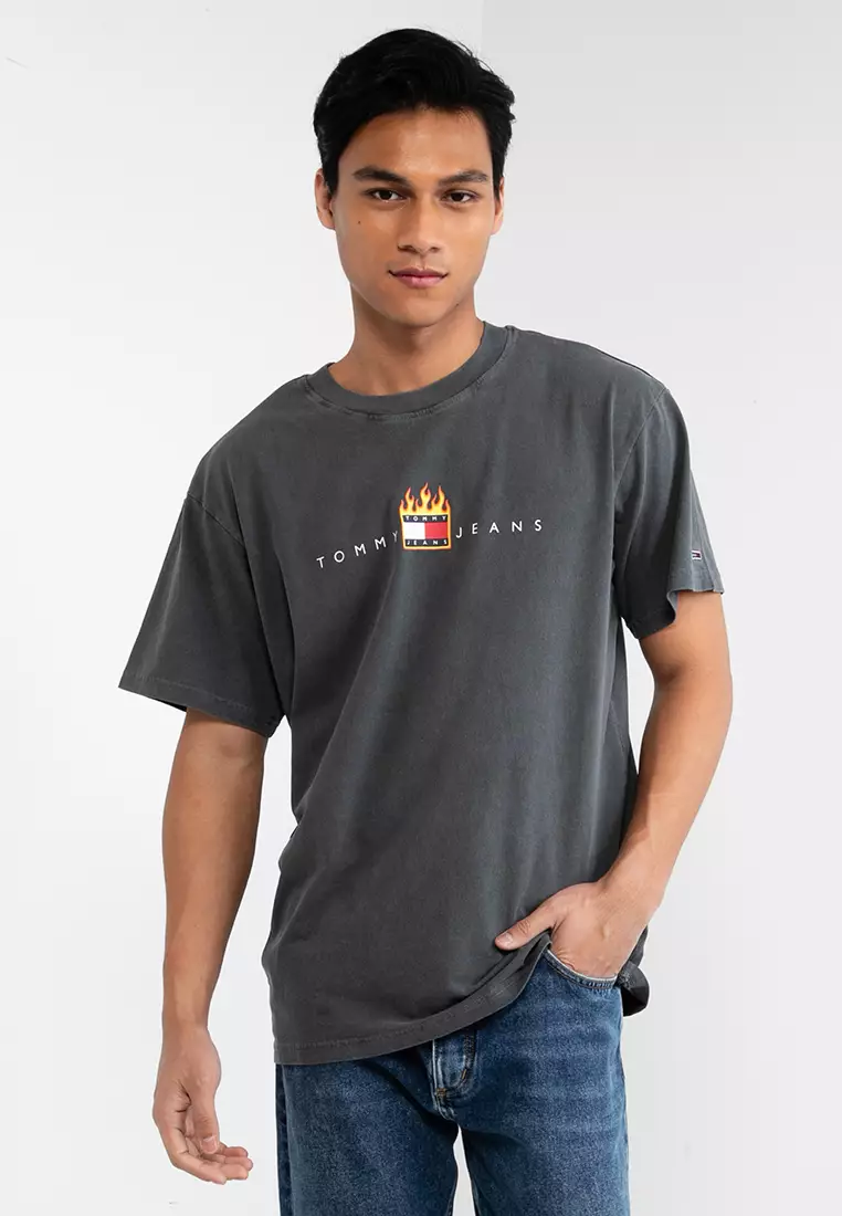 Linear Fire Flag Tee - Tommy Jeans