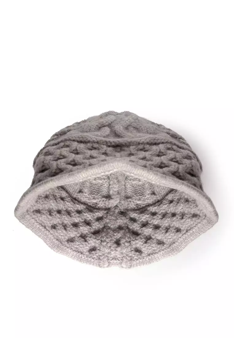 Knit Bucket Hat In Grey